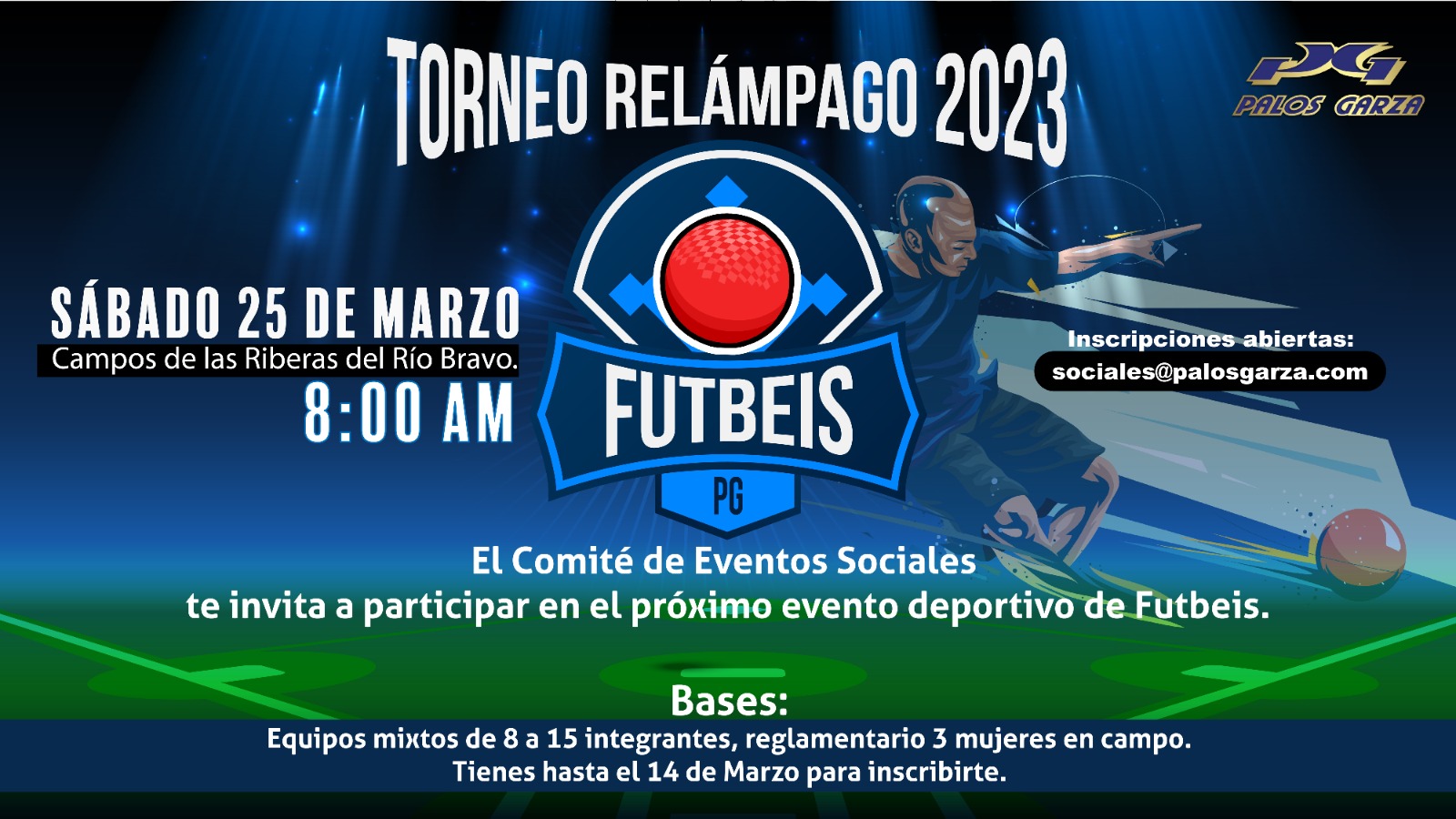 Correo de sociales, para inscribirse al Torneo relámpago 2023